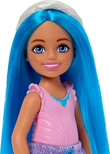 Barbie Chelsea - Blue Hair White Headband Colorful Printed Skirt Ages 3+