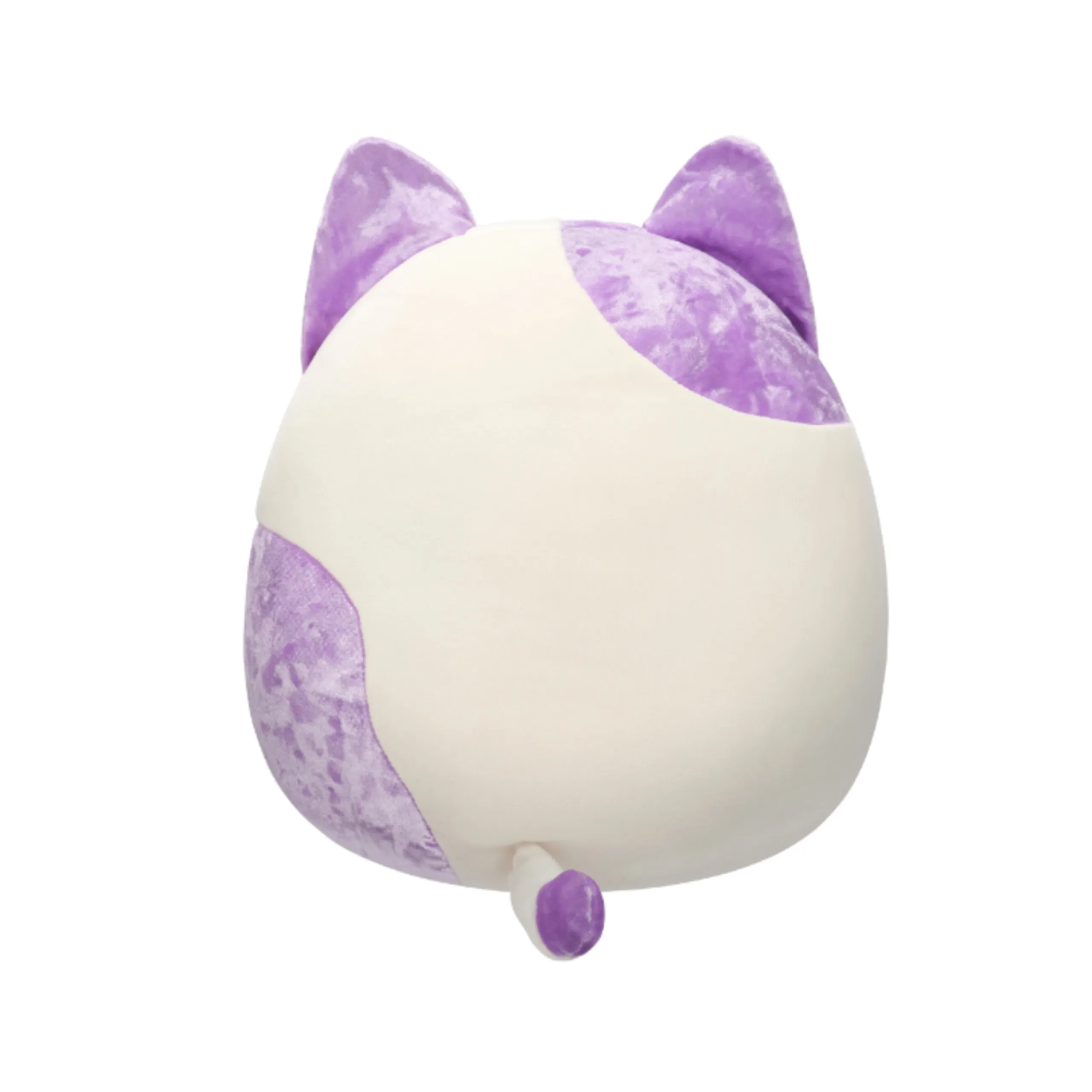 White Velvet Cat - Purple Ears 12 Inch