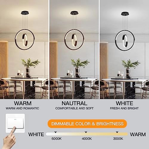 Double Ring Chandelier - Dimmable