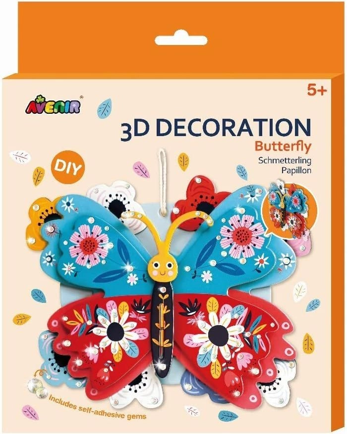 Avenir 3D Decoration Kit - Butterfly Suitable for 5 years & above