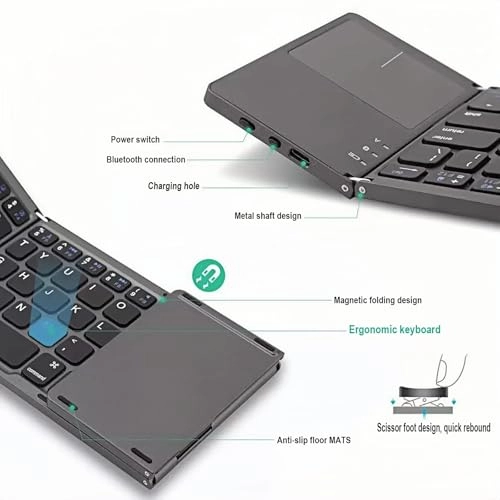 Foldable Bluetooth Keyboard - Wired