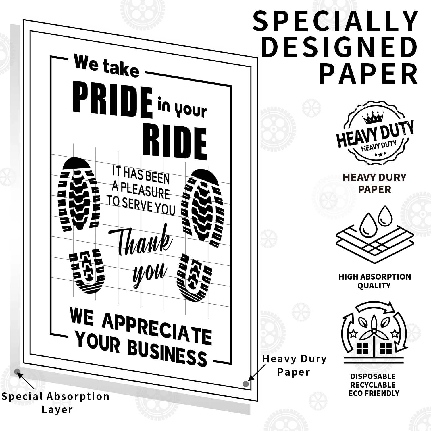 Paper Floor Mats - 100pcs 20" x 16"