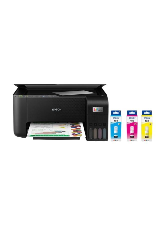 Epson Ecotank L3250 - Colour Wifi + 103 Ink Bottle Set - Black, Cyan, Yellow & Magenta