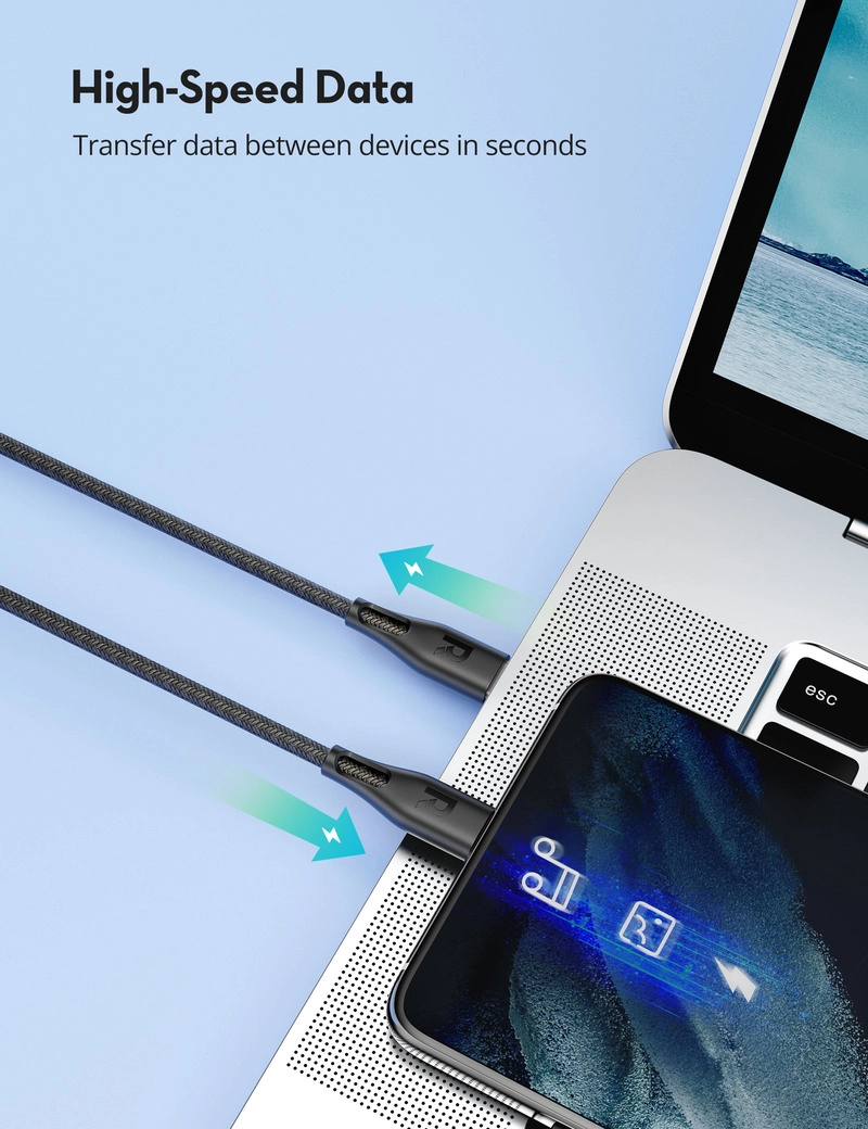 RP-CB1031 Cable 60W USB-C to USB-C 2m Braided