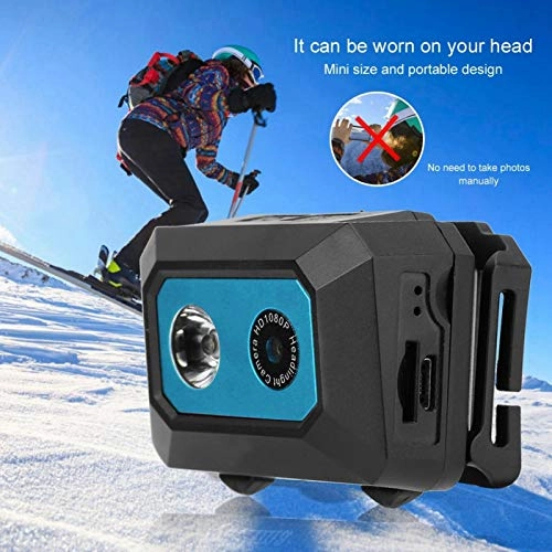 Yctze DV sports camera, 120 degree ultra wide angle, one touch turn on LED spot, with super bright spot.(Black Blue)