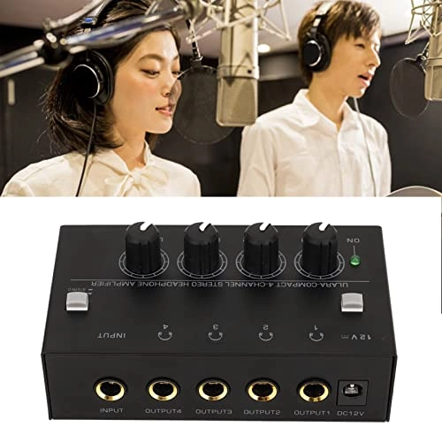 4 Channel Headphone Amplifier - Stereo Independent volume