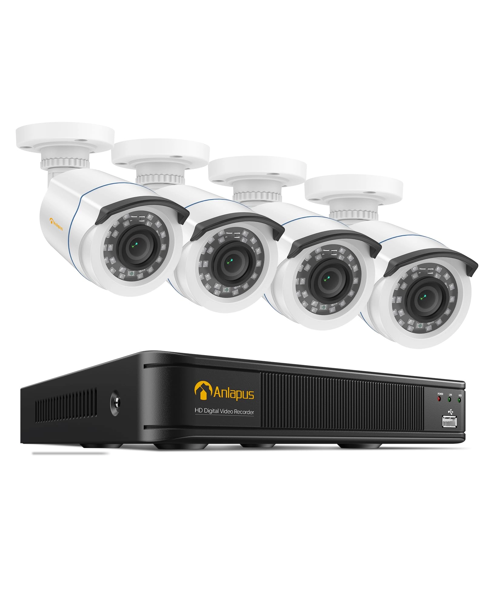 Anlapus 1080P DVR + Bullet Camera - 8 channels