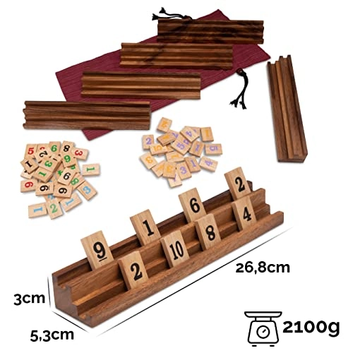 Rummy - Okey - 162 Game Pieces 6 Holders