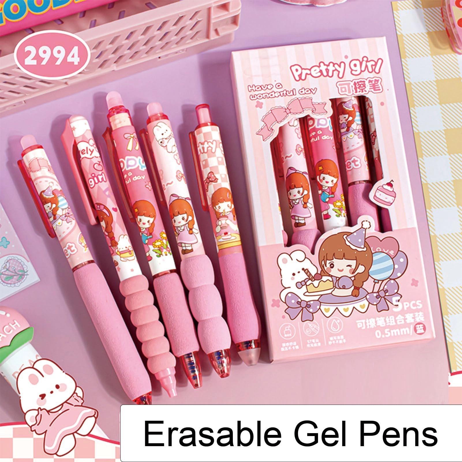 Erasable Gel Pen - 5.0 Count 0.5mm