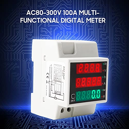 Digital Energy Meter - AC80-300V 100A DIN Rail