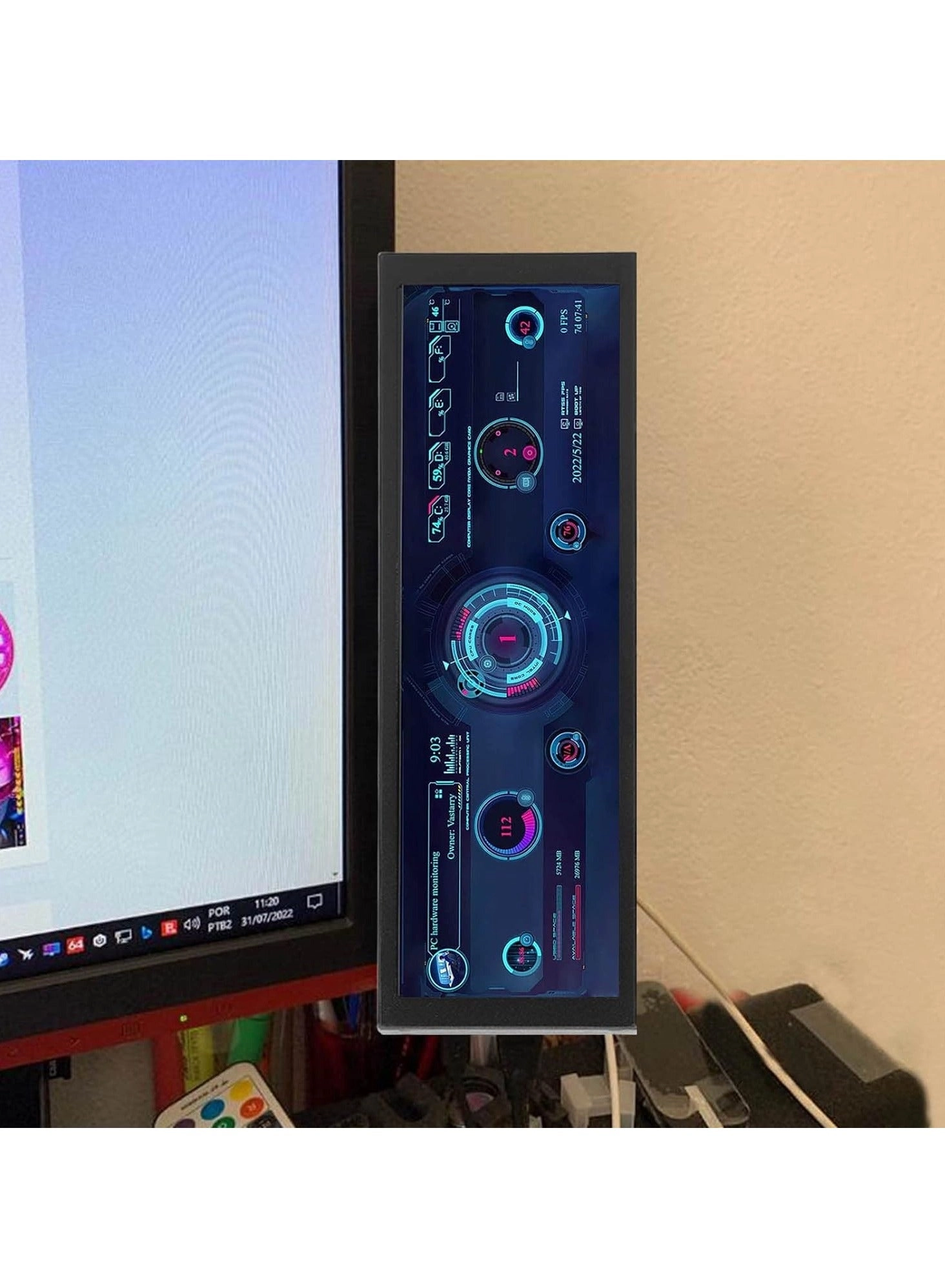 PC CPU Data Monitor - 1280x400 7.9 Inch