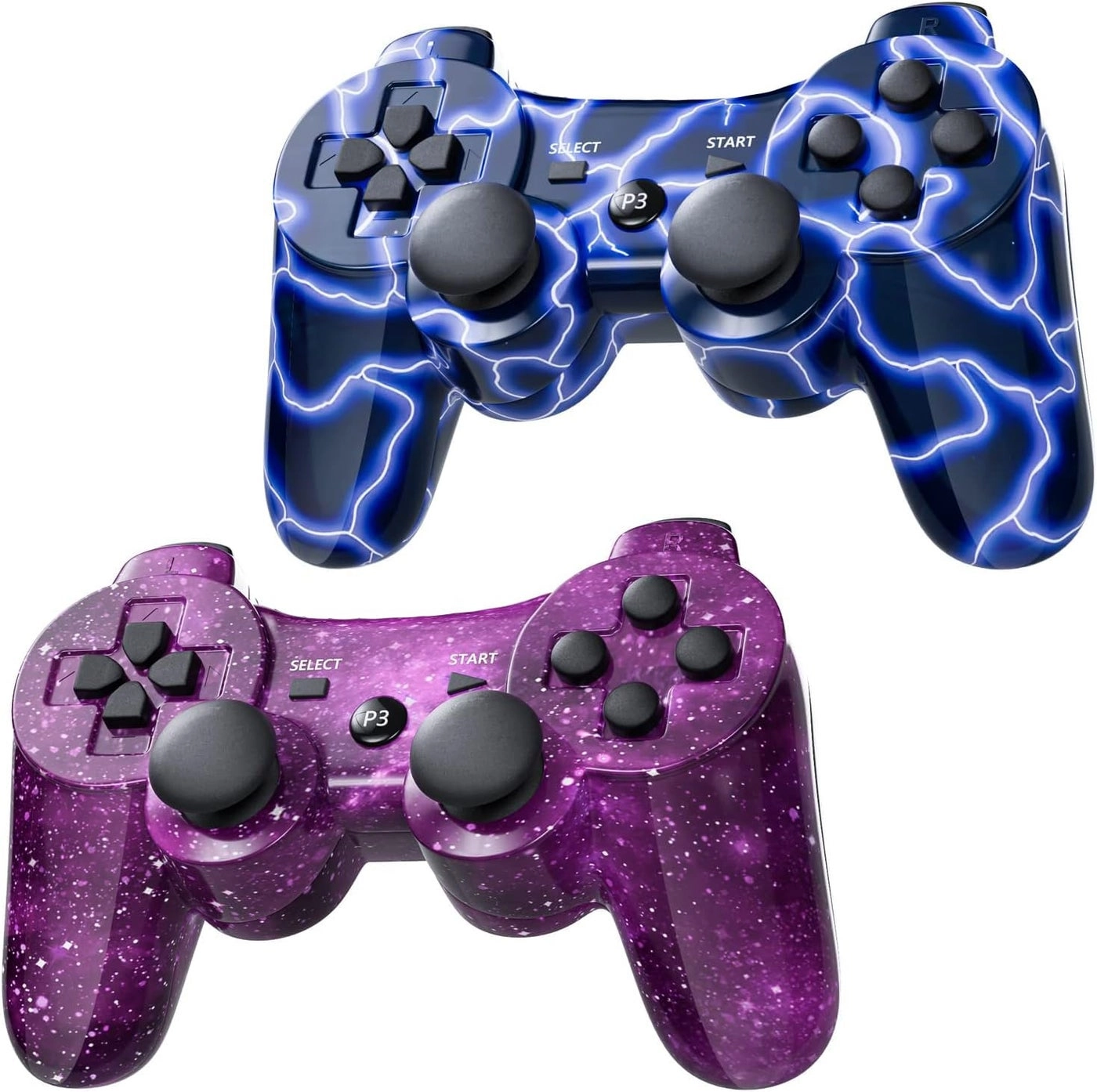Wireless Controller - ClearGreen and ClearPurple