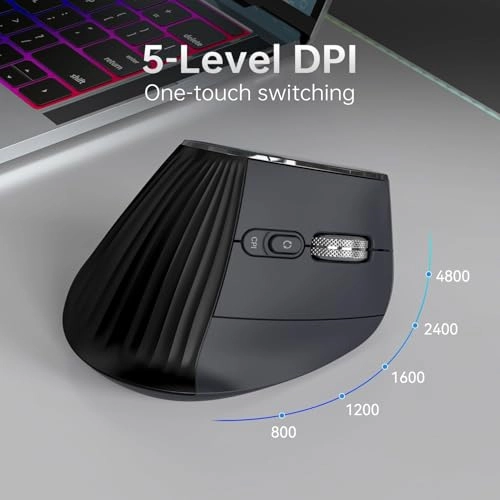 Ergonomic Vertical Mouse - Bluetooth 5.0 2.4GHz
