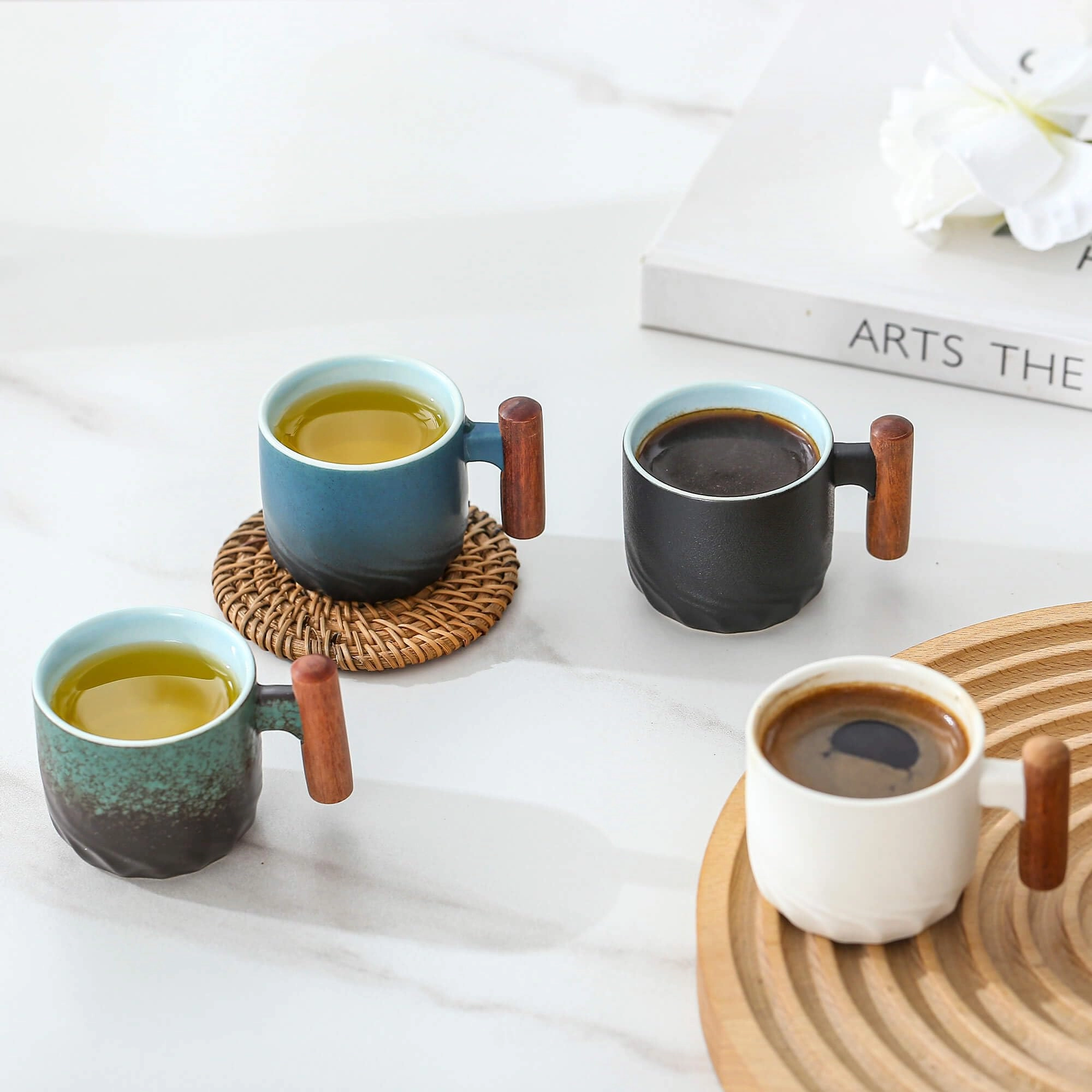 Espresso Cup - 2 pcs Wooden Handle