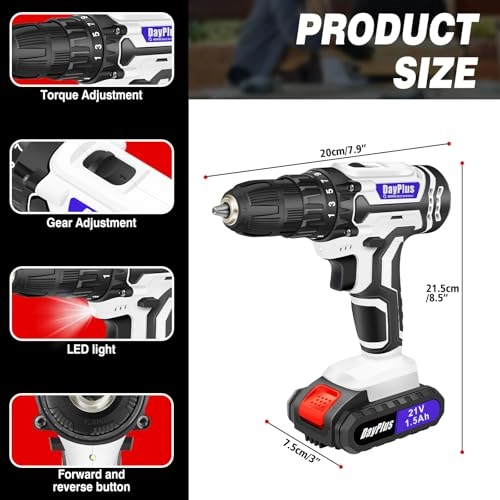 Cordless Drill7 - 1.3E+3 Milliamp Hours