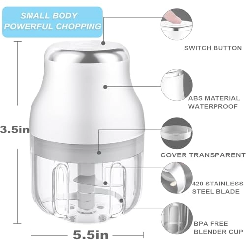 Electric Garlic Chopper - 250ML USB