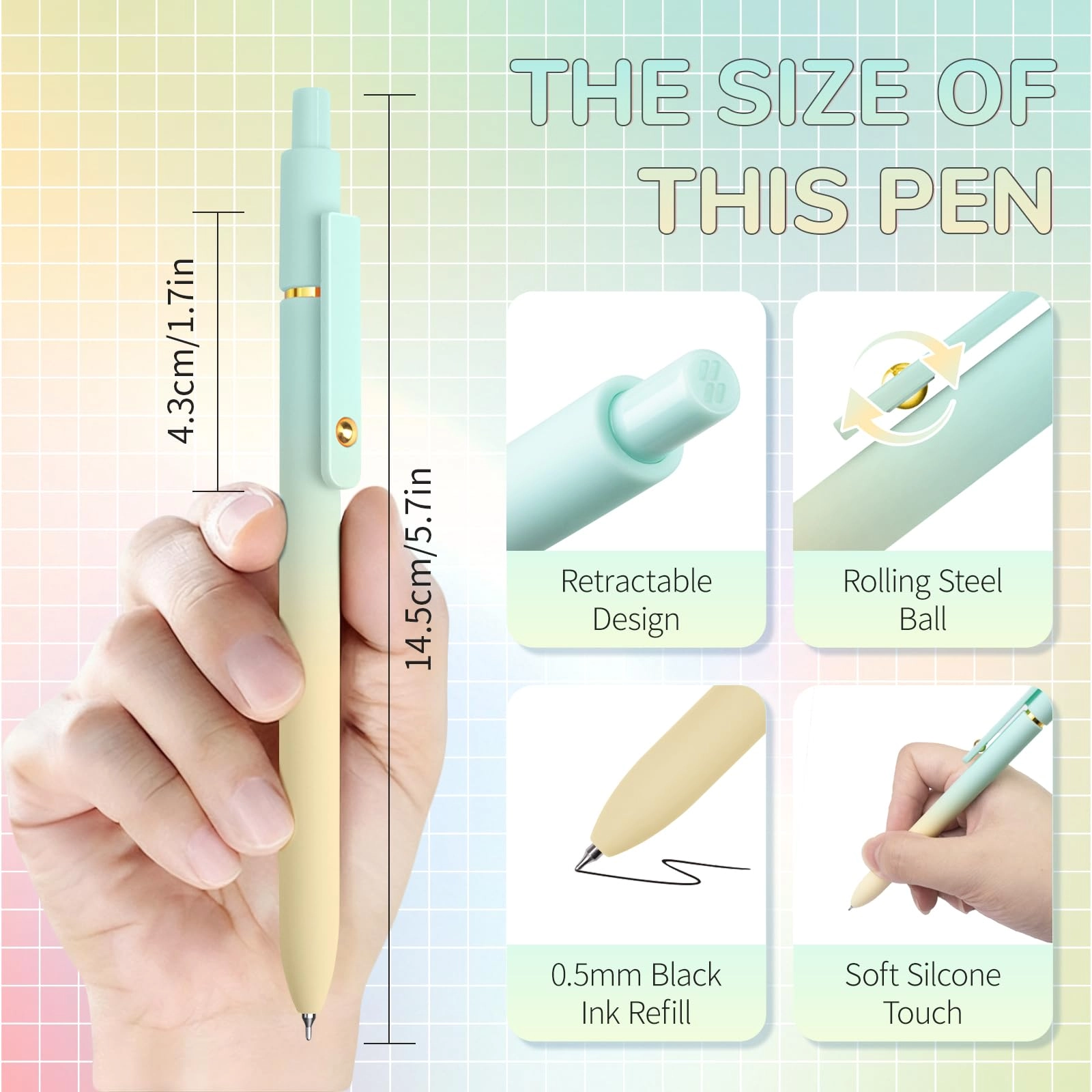 Color Pens - 6 Pcs 0.5mm