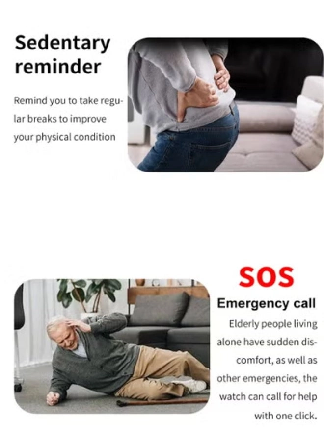 Glucose Monitoring Smart Watch - ECG Bluetooth Call SpO2