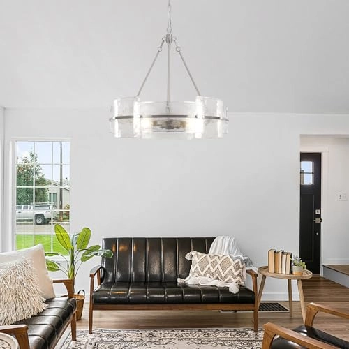 Modern Glass Dining Room Chandelier - 59"