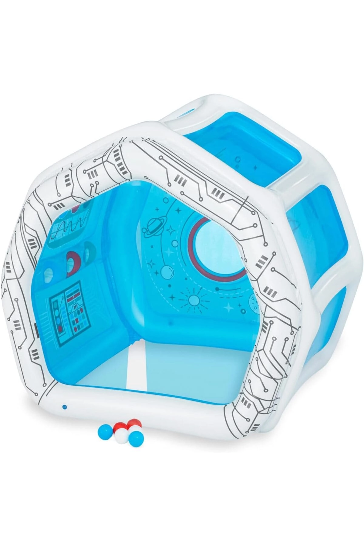 COLOR LAND CHILDRENS TOYS CENTER LLC Space Station Exploration - 125 x 105 x 117 cm 6 play balls