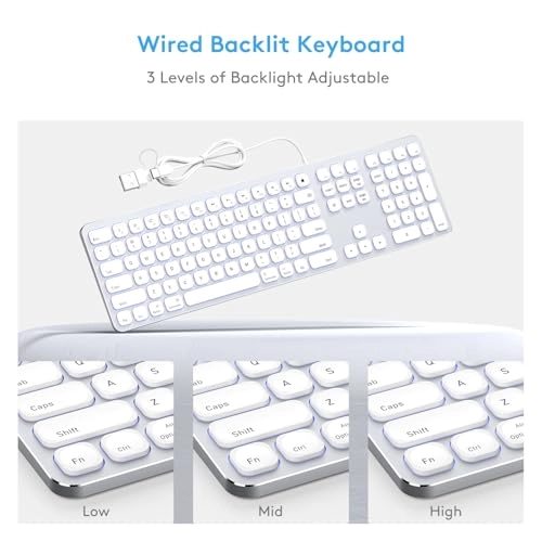 Backlit Keyboard for Apple Mac - US Wired