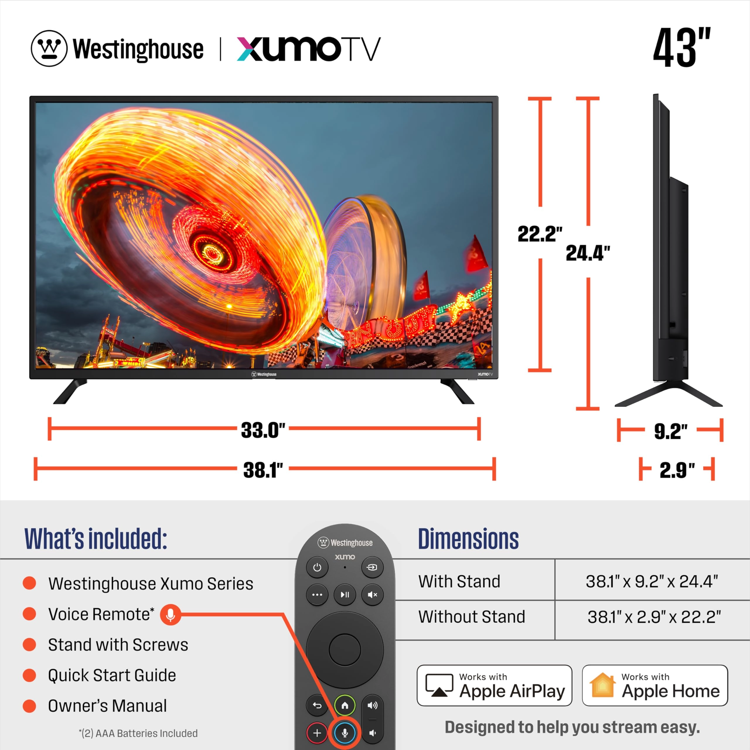 WX43FA2800 - 43-inch