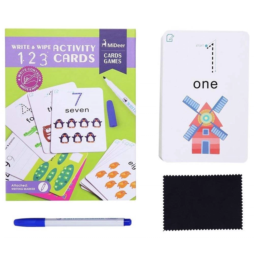 Write & Wipe Cards - 26 pieces dry-erase marker