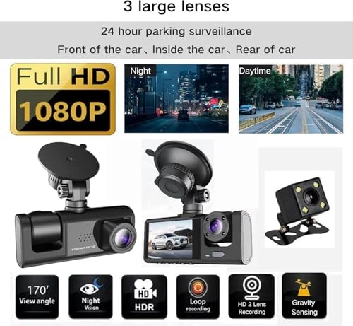 3 Channel Dashcam - 1080P