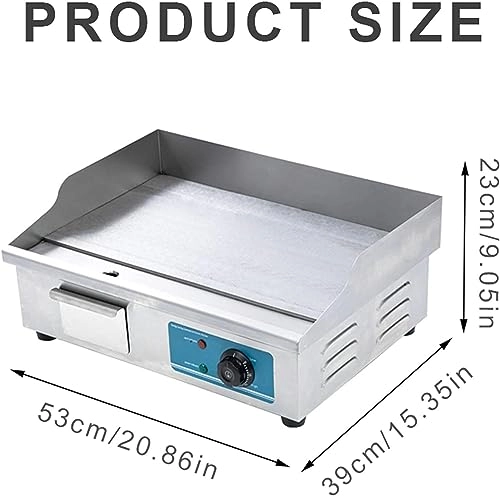 Electric Countertop Griddle - 636*365*9mm/25*14.37*0.35 cm