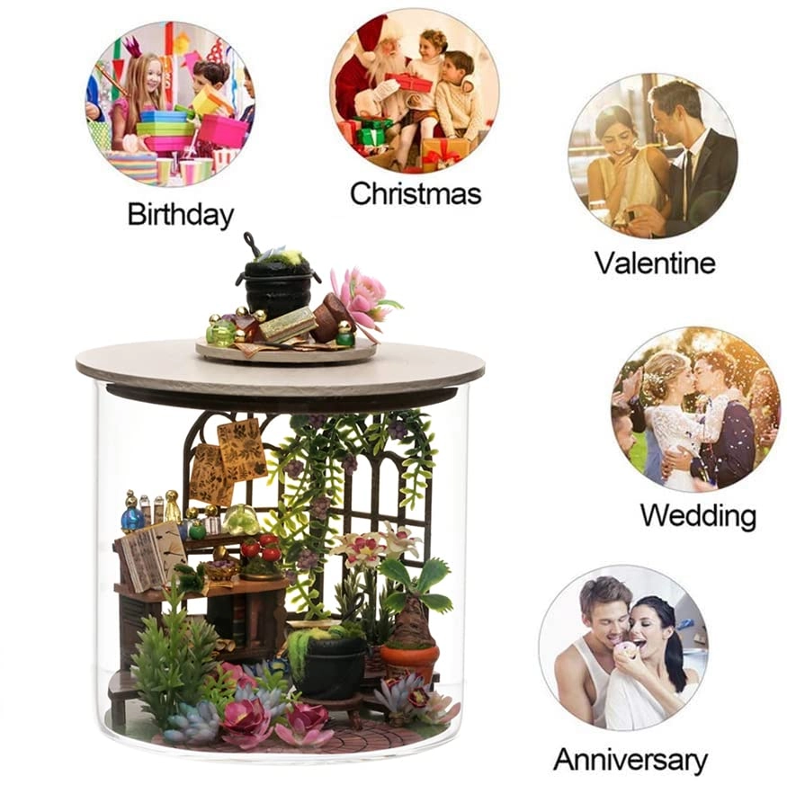 Miniature Wooden Dollhouse Furniture Kit - Creative Room 1:24