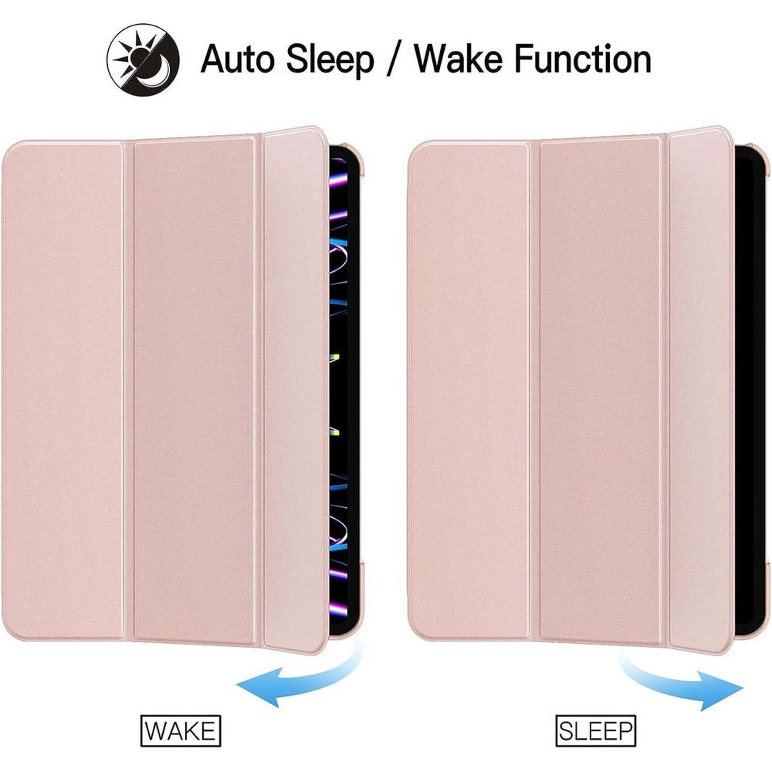 Tri-fold Case with Pencil Holder for iPad 12.9-inch