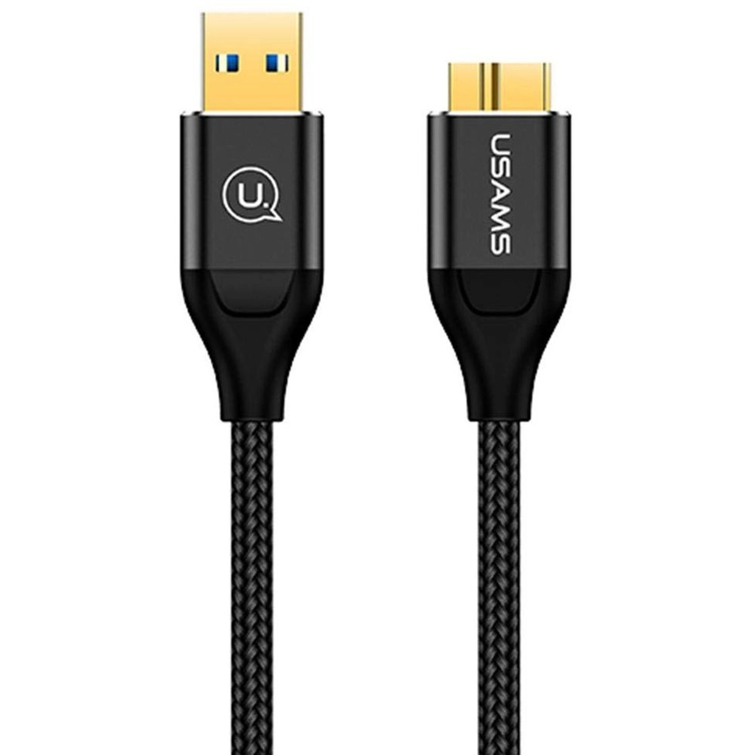 USAMS Hard Drive Data Cable USB-A to Micro USB-B 1m