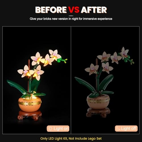 Light Kit for Lego 10343 Botanicals Mini Orchid Building Set - Led Lighting Kit Compatible with Lego 10343