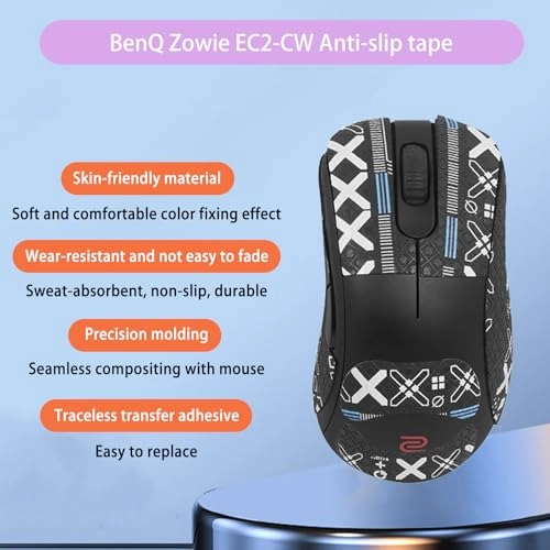 Mouse Grip Tape - Full Coverage Black Anti-slip