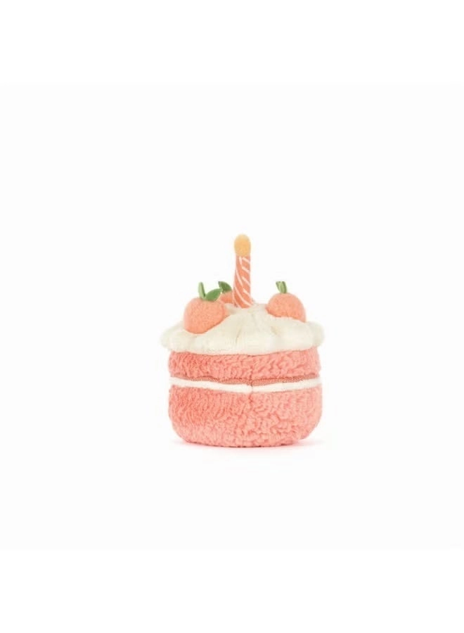 Gentle Peach Cake Plush Doll 22 cm