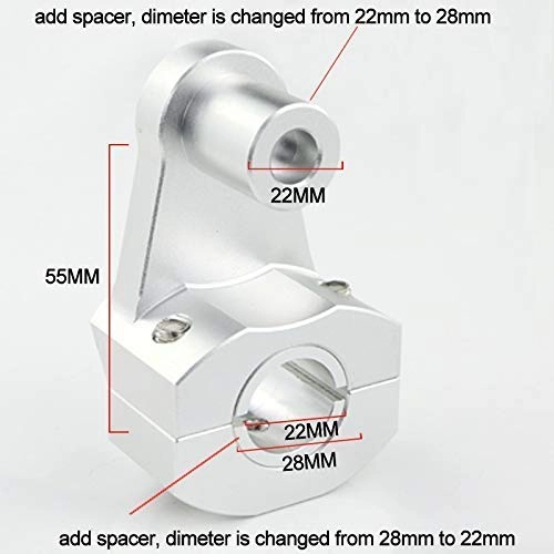 Handlebar Riser - 7/8\" 22mm 2 inch Increase