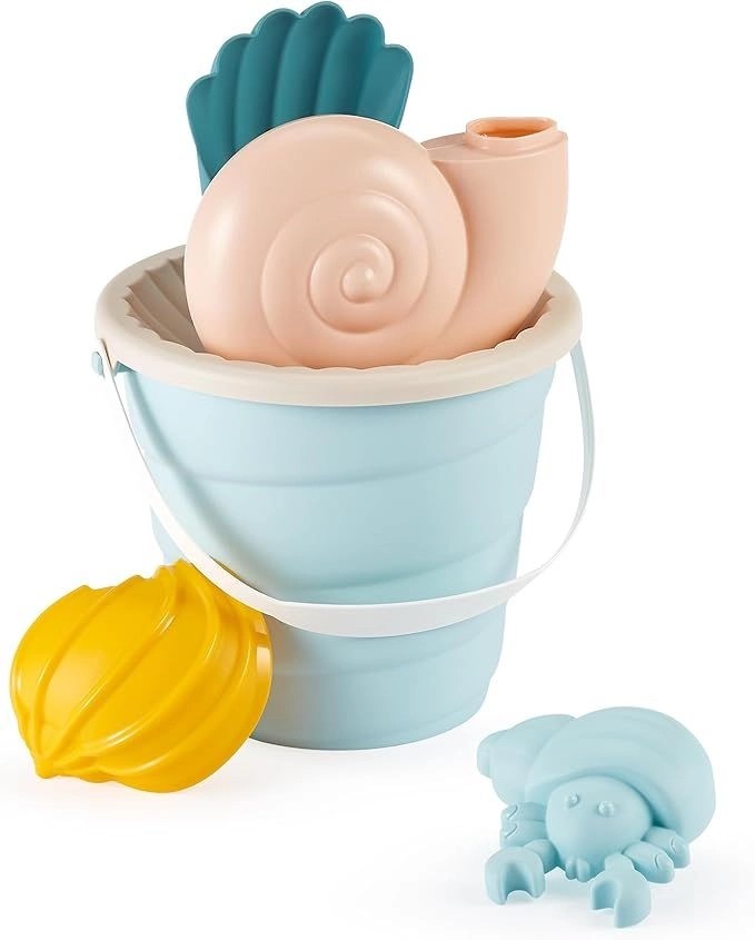 Glitter Beach Toy Bucket - 17 cm 2 Pcs Accessory Set