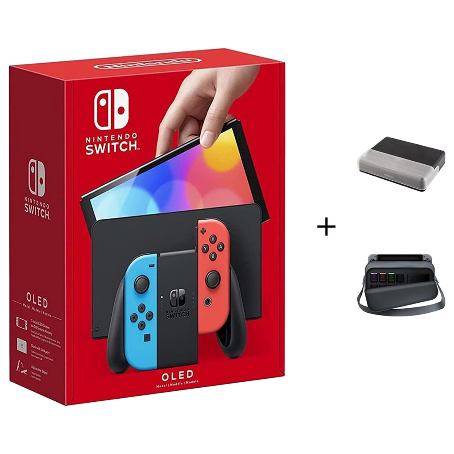 OLED Console - 64GB + Nyko Travel Hub + Travel Bag
