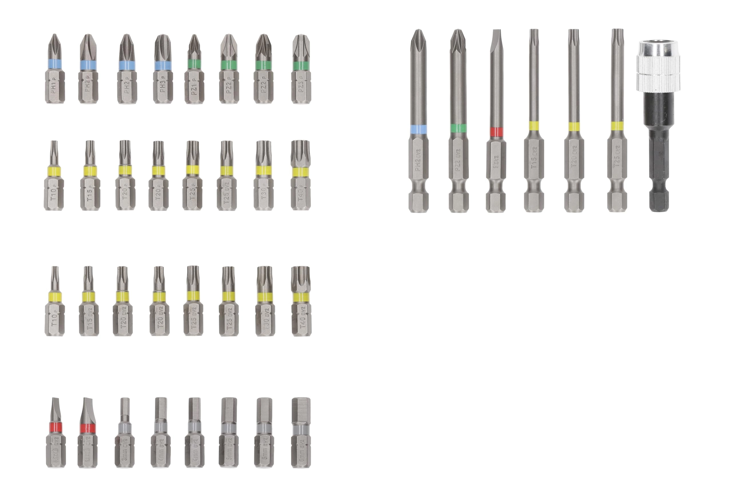 40 x Extra Hard Screwdriver Bits - 65 mm
