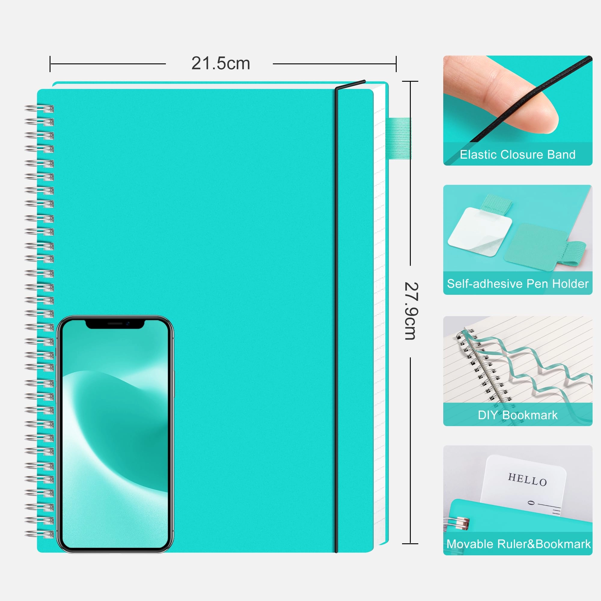 Notebook A4 Spiral - Lined 55 Sheets