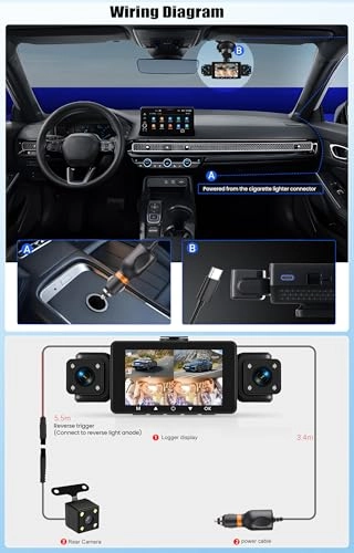 4 Channel Mirror Dashcam - 1080p