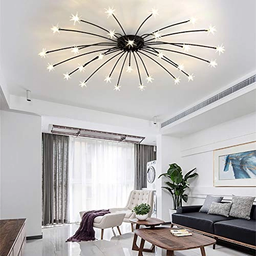 Nordic Art Stars Ceiling - G4 21 head Black and white light