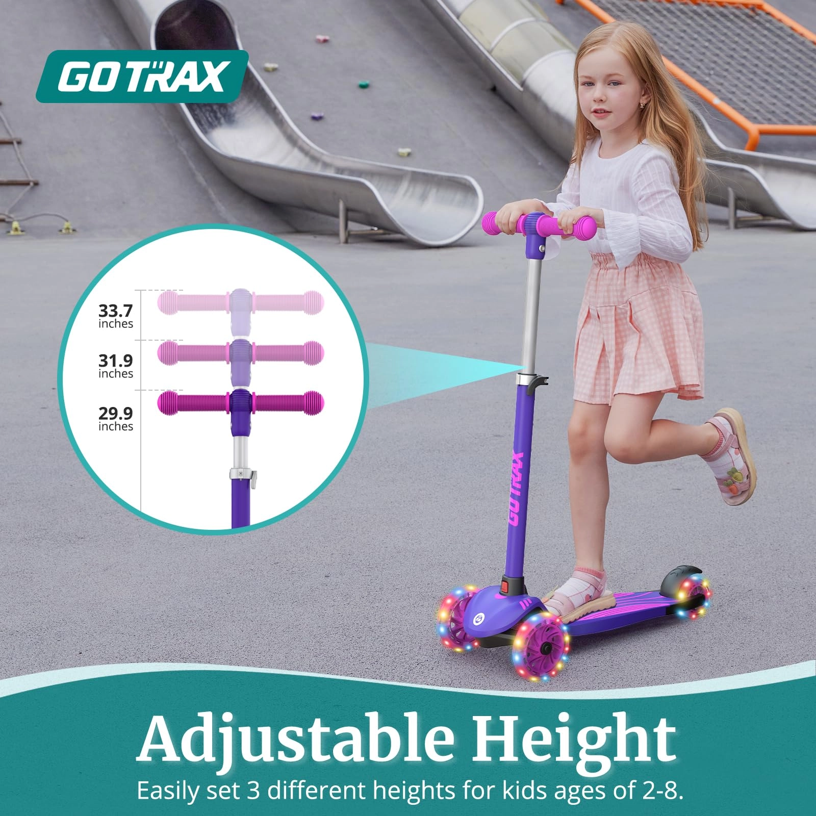 KS1 - 3-Wheel LED Lighted Wheels 4.5 Inches