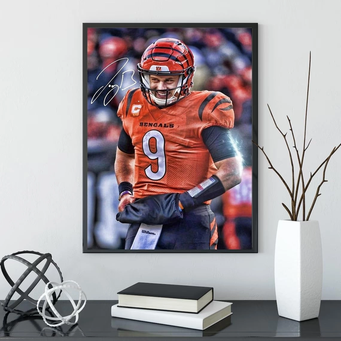 Joe Burrow Poster - Canvas 12 x 16 in Unframed