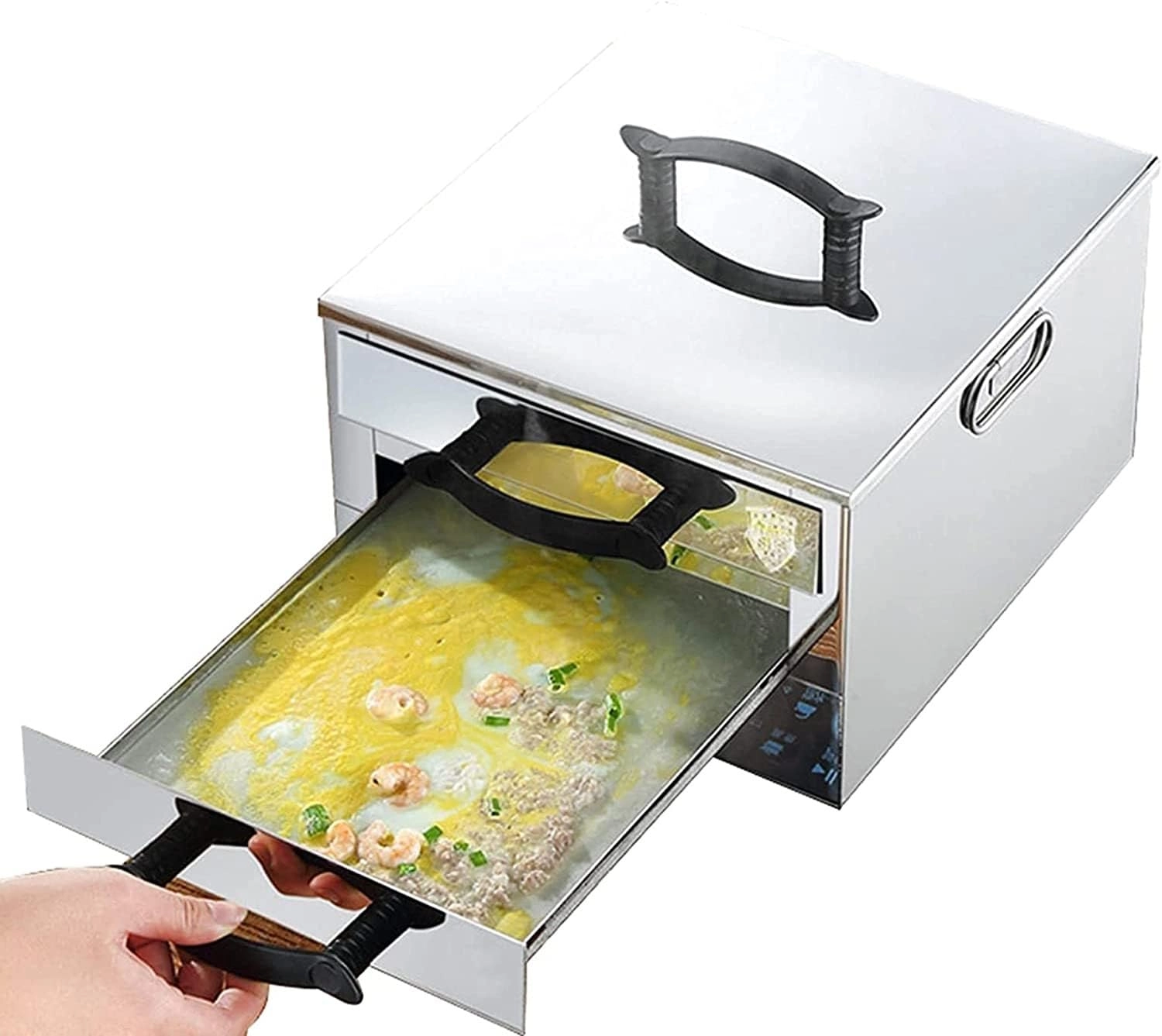 KANBUN Rice Noodle Rolls Maker - 2-Layer 304 Stainless Steel