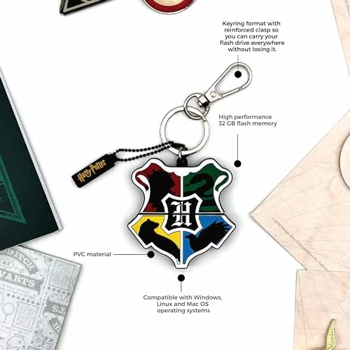 Disney Harry Potter 2-in-1 Keyring + USB Stick - Hogwarts