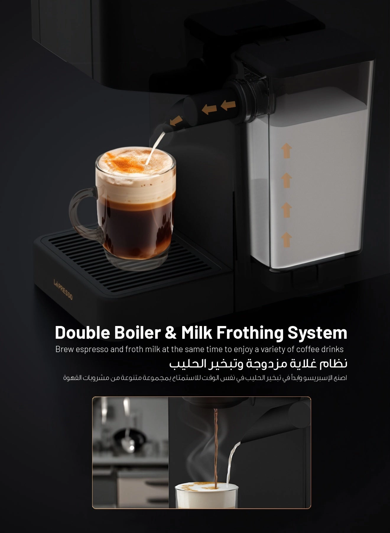 Crema Pro - Double Boiler Multi-Capsule Auto Shutoff LPCFFM0039