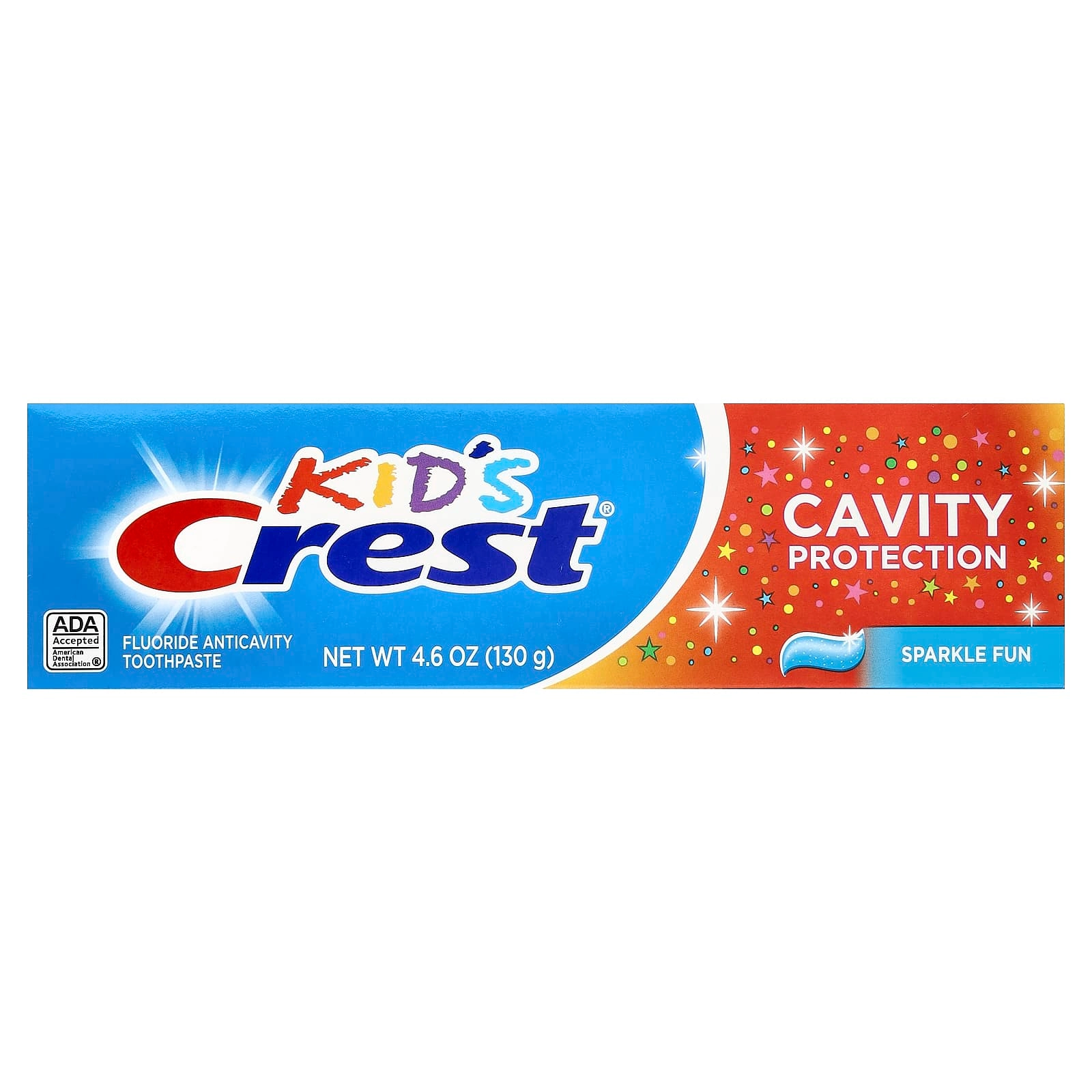 Cavity Protection Fluoride Sparkle Fun Toothpaste Kids 130 g
