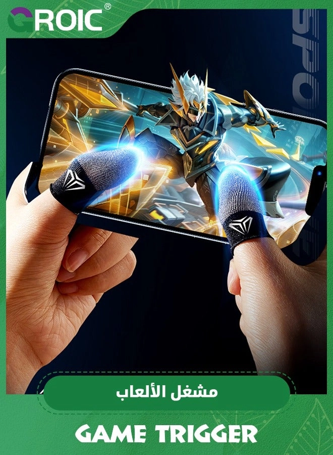 Mobile Game Trigger - Conductive Clip + Silver Fiber Thumb Gloves