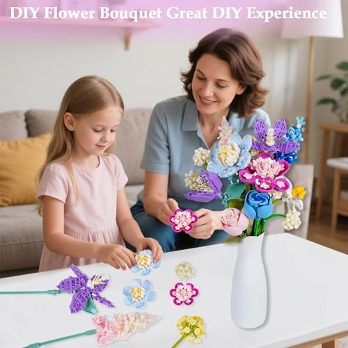 Flower Bouquet Building Set - Artificial Flowers Colorful